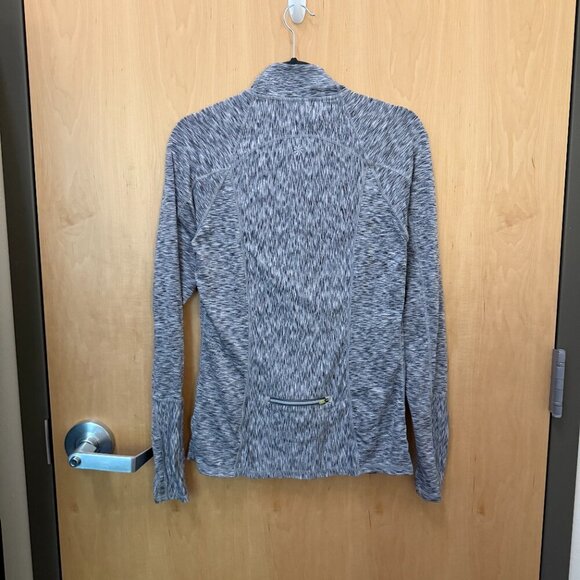Athleta gray ruched quarter zip pullover women’s M - Picture 4 of 6